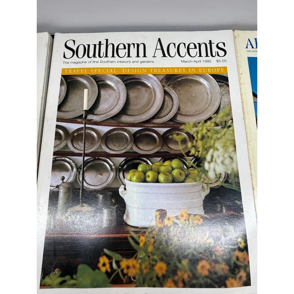 Vintage 1995 Southern Accents & Architectural Digest Magazines Lot of 3 Decor